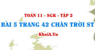 Bài 5 trang 42 Toán 11 Tập 2 Chân trời sáng tạo